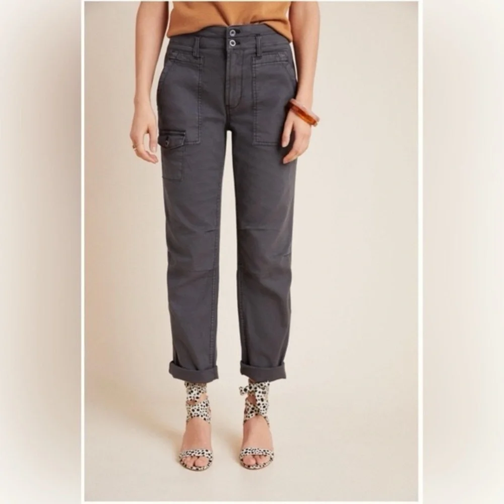 Anthropologie The Wanderer High-Rise Cargo Pants Grey Size 31 - Picture 13 of 14